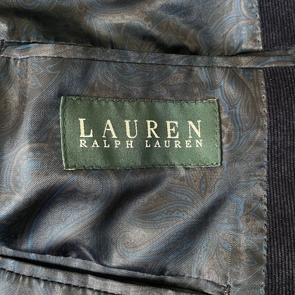 Lauren Ralph Lauren Navy Corduroy 2-Button Sport Coat Blazer Jacket nbnn - Picture 14 of 16